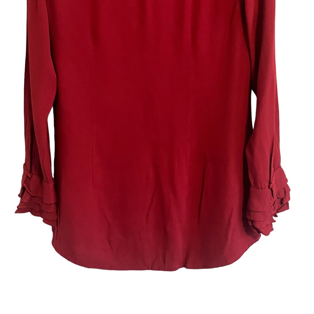 Soft Surroundings Button Down Ruffle Cuff Blouse - image 5